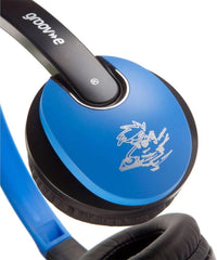 groov e KIDZ - DJ-Style Wired Headphones for Kids - Over the Ear Headphone with 1.2m Audio Cable, Adjustable Headband, Soft Ear Pads, & 40mm Drivers - 3.5mm Audio Jack - Blue