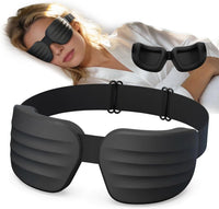 3D Contoured Sleep Mask Zero Pressure Blackout Adjustable