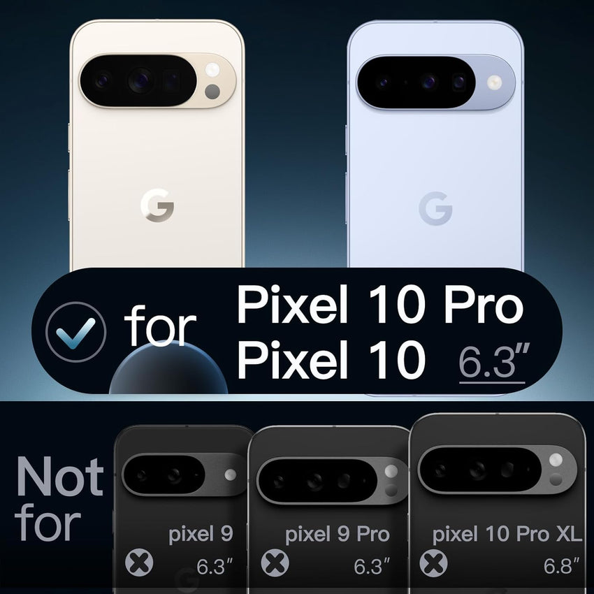JETech Case for Google Pixel 10/10 Pro 2025, Non-Yellowing Shockproof Bumper Protective Phone Cover, Anti-Scratch Hard PC Back (Clear)