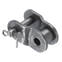 sourcing map 2Pcs #420 Chain Offset Half Link Roller, 1/2" Pitch Carbon Steel, Standard Chain End Connector Split Links