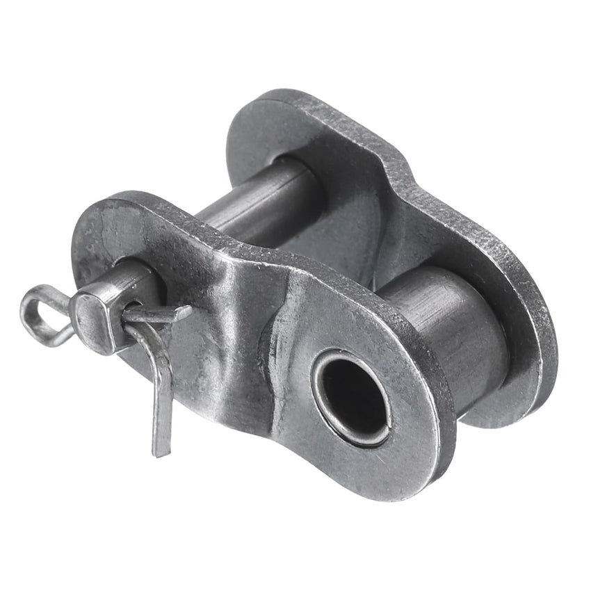 sourcing map 2Pcs #420 Chain Offset Half Link Roller, 1/2" Pitch Carbon Steel, Standard Chain End Connector Split Links