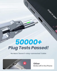 INIU USB C Charger Cable, 2m Type C Cable Fast Charging, Braided USB A to USB-C Phone Charger Cable USBC for iPhone 17 16 15 Pro Max, Samsung Galaxy S25 S24 Ultra, Pixel 10, iPad Air Switch Steam etc.