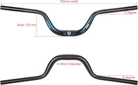 Bicycle Riser Handlebar Lightweight Aluminium Alloy 780mm â Blue