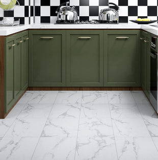 Self-Adhesive Vinyl Floor Tiles 30x30cm 32pcs Grey White Marble Ã¢ÂÂ 32pc