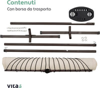 Vita5 Hammock with Stand and Sidetable â 2 Person Garden Hammocks with Cup Holder & Detachable Pillow - Heavy Duty 200kg Capacity, Indoor & Outdoor Hammock: Patio, Pool, Backyard - Beige