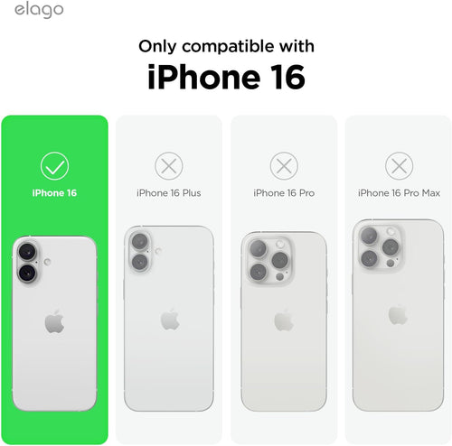 elago Compatible with iPhone 16 Case, Premium Liquid Silicone Case, Full Body Protective Cover, Shockproof, Slim Phone Case, Anti-Scratch Soft Microfiber Lining, 6.1 inch (Black)
