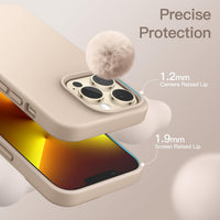 JETech Silicone Case for iPhone 13 Pro 6.1-Inch, Silky-Soft Touch Full-Body Protective Phone Case, Shockproof Cover with Microfiber Lining (Beige)