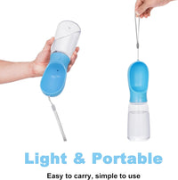 Dog Water Bottle Portable Leak-Proof with Feeder â Blue 550ml