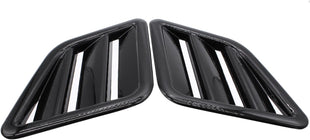 2 PCS/SET Bonnet Vent Cover Glossy ABS Black Hood Vent Cover Engine Air Flow Outlet Vent Cover Grille Replacement for Ford Focus Fiesta Vauxhall Corsa Jazz