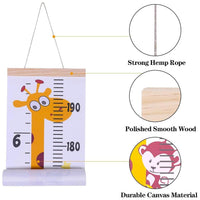 Kids Height Wall Chart Removable Canvas Ruler for Nursery â Giraffe