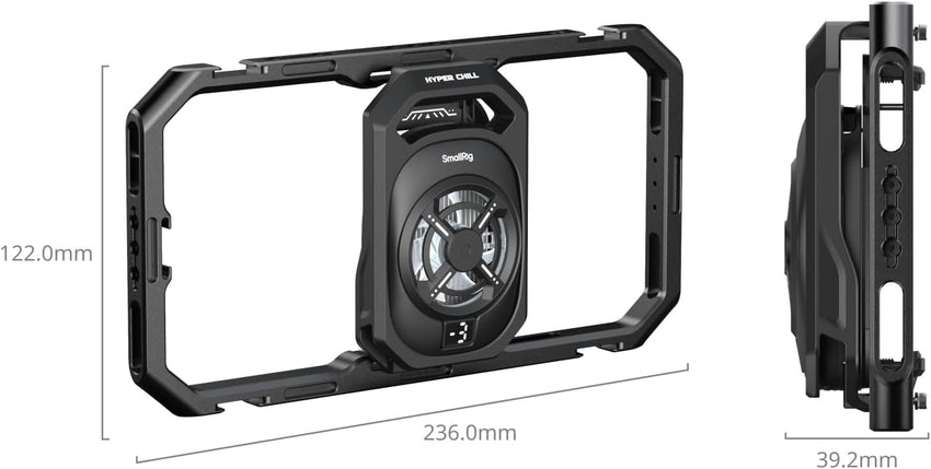 SMALLRIG Phone Cage Kit Dual Handle 15W Active Cooler 4âinâ1 USBâC Hub Power Bank Holder â Universal