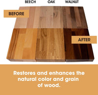Furniture Clinic Danish Oil for Wood - Premium Finishing Oil to Enhance The Natural Beauty of Oak, Pine & Wooden Worktop Surfaces - Seal & Protect for a Satin Finish - 500ml