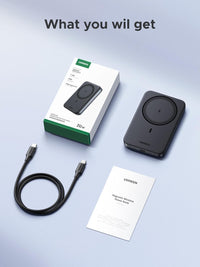 UGREEN Nexode Magnetic Wireless Power Bank Fast Charging, 10000mAh MagSafe-Compatible Portable Charger PD 20W USB-C Battery Pack Compatible with iPhone 16/15/14/13/12 Plus/Pro/Pro Max/Mini