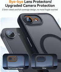 CANSHN Magnetic Shockproof for iPhone 17e / 16e Case, Black