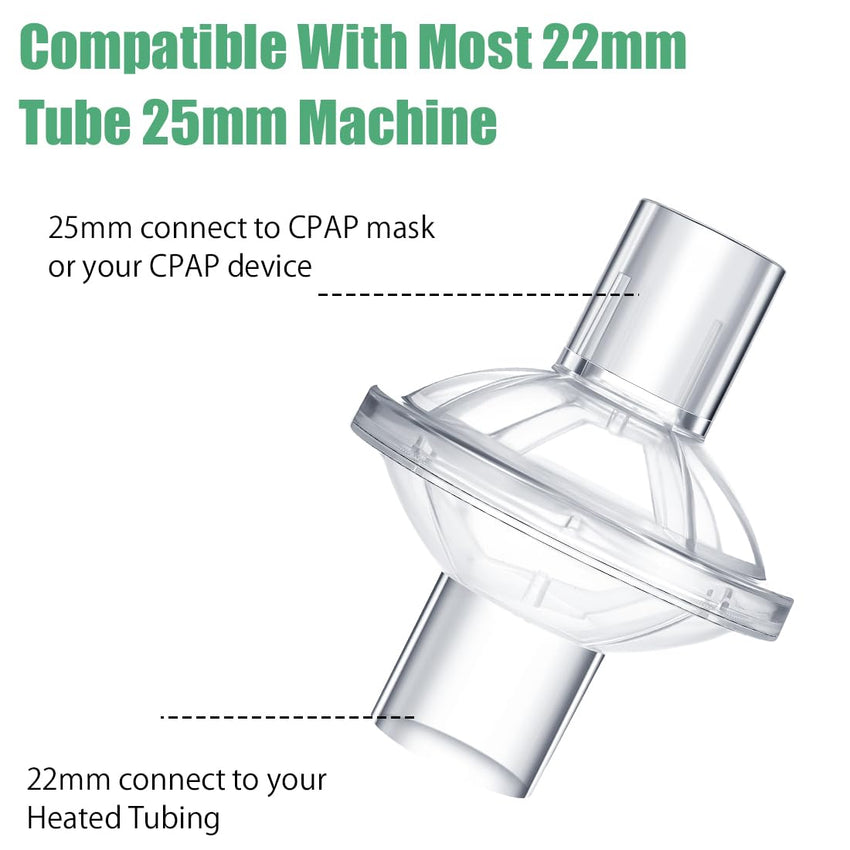 CPAP Inline Filters 8-Pack Universal Fit for CPAP Machines 22/25mm Tubes â Individually Packed