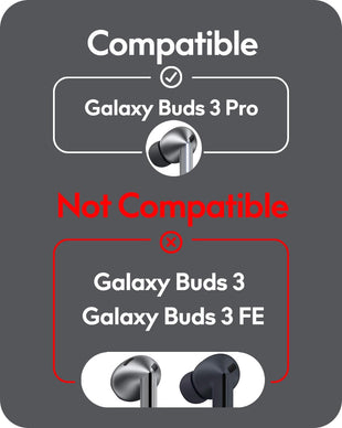 Gcioii 3 Pairs Ear Hooks for Samsung Galaxy Buds 3 Pro [Added Storage Pouch] Anti-Slip Covers Accessories Compatible with Samsung Galaxy Buds 3 Pro