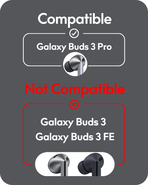 Gcioii 3 Pairs Ear Hooks for Samsung Galaxy Buds 3 Pro [Added Storage Pouch] Anti-Slip Covers Accessories Compatible with Samsung Galaxy Buds 3 Pro