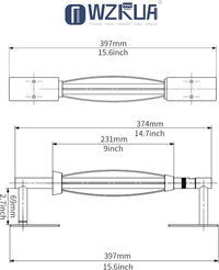 WZRUA Kitchen Roll Holder Under Cabinet, Wall Mounted or Self Adhesive Paper Holder, Brushed Nickel SUS304 Stainless Steel Kitchen Roll Holder with Damping for Kitchen(Square Base)