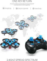 Mini Drone 360Â° Flip & Roll One-Button Return Home Lightweight Indoor â Blue