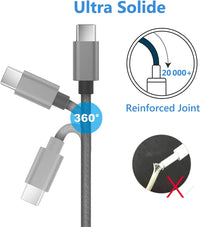 Yosou USB C Charger Cable 2M 2Pack USB A to USB C Type C Charger Fast Charging 3A Lead Braided for Samsung Galaxy S22 S21 S20,Pixel 8 7 6,PS5,Switch