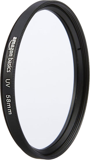 Amazon Basics 55 mm Circular UV Protection Filter for Clearer Pictures, Protects from Dust, Dirt and Scratches