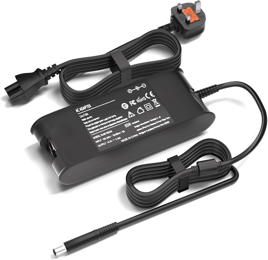 65W Laptop Charger, 19.5V 3.34A Power Adapter for Dell Latitude 5480 5490 E5470 E5440 E7440 E7270 E5430 E6440 E7250 E7240 E7470 Inspiron N5110 3520 3420 7490 LA65NS2-01 HA65NS5-00 Power Supply Cord
