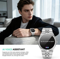 Smartwatch 1.32" AMOLED Bluetooth Calls 160+ Sports HR SpO2 BP Sleep Waterproof Silver