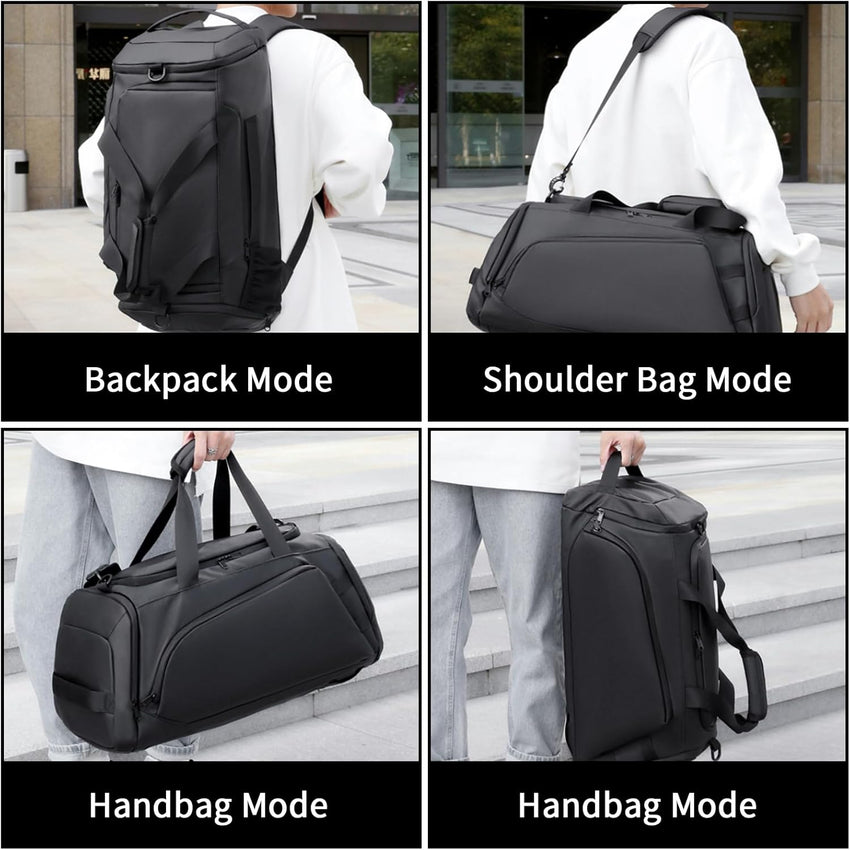 Large Gym Bag Water Resistant Duffle Backpack 45L