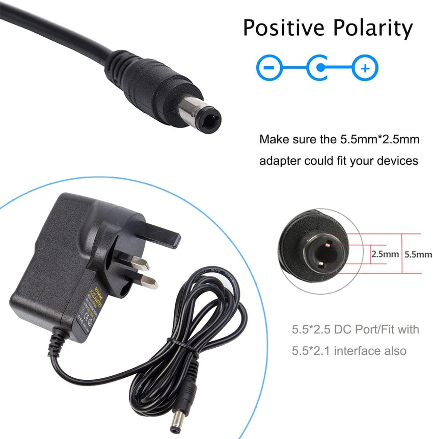 12V 0.5A Power Supply UK - COLM AC 100-240V to DC 12V 500mA Power Adapter Charger 6W Led Driver for CCTV Security Camera Router/Set-top Box/Anti-mosquito