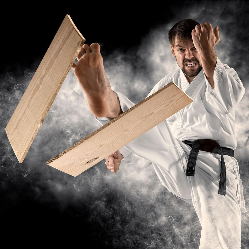 9x Wood Breaking Board 20mm Thick Karate Training Accessory 9 Pack