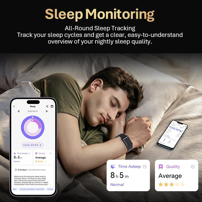 Screenless GPS Fitness Tracker Heart Rate Sleep SpO2 Fall Detect SOS Pedometer Nylon Band cream