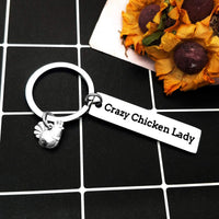 Chicken Keyring Funny Gift for Chicken Lovers Poultry Farmer Ã¢ÂÂ One Size
