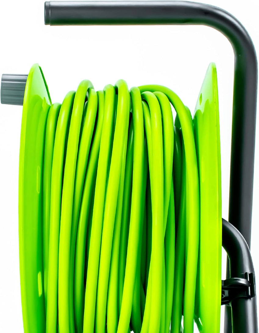 STATUS 4 Socket Cable Reel, 25m, Green, 13 Amp, Thermal Cut Out, Heavy Duty, Outdoor Extension Lead, Ideal for Garden, Workshop, DIY, Power Tools (S25M13ACR2)