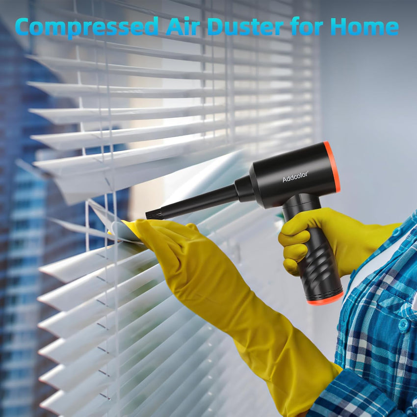 Compressed Air Duster Cleaner for PC with LED Light â Reusable Air Blower