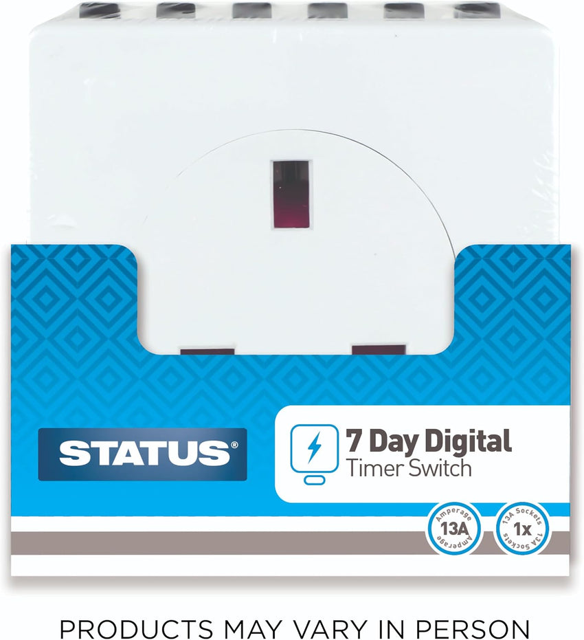 Digital 7-Day Programmable Timer Switch Weekly Lighting â White UK Plug