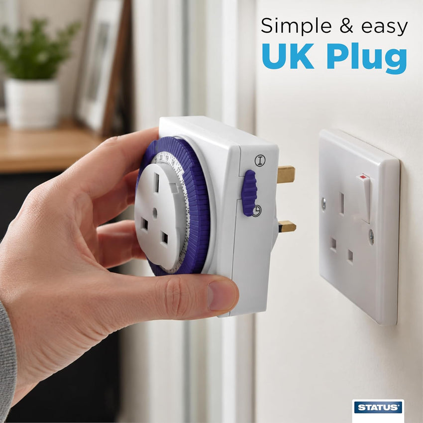24-Hour Segment Timer Switch Square Mechanical â White