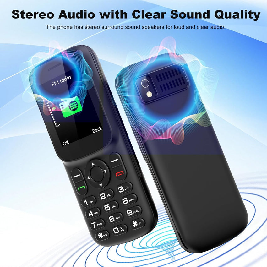 T185 | 4G SIM Free Mobile Phone Unlocked with Dual Nano SIM Slot | 1.8" LCD Screen | Bluetooth | 1000 mAh Battery | FM Radio | Compact Basic Mobile Phone with Torch| Pay As You Go Phones All Carriers