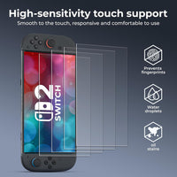 HEYSTOP Screen Protector for Nintendo Switch 2 [4 Pack] Screen Protector Tempered Glass Film for Nintendo Switch 2 Model 2025 Latest Model, 9H Hardness Anti-Scratch, HD Clear, Easy Installation