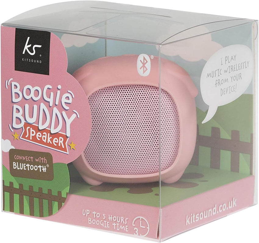 KitSound Boogie Buddy Kids Portable Bluetooth Wireless Speaker - Pig