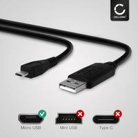 CELLONIC Camera USB Cable Replacement for Panasonic Lumix DC-FZ82 FZ2000 GX800 TZ90 DMC-GX80 GX9 G80 DMC-TZ81 TZ101 HC-V180 V380 V770 V777 DMC-LX15 Charger 1m Lead Fast Charging Data Cable 1A
