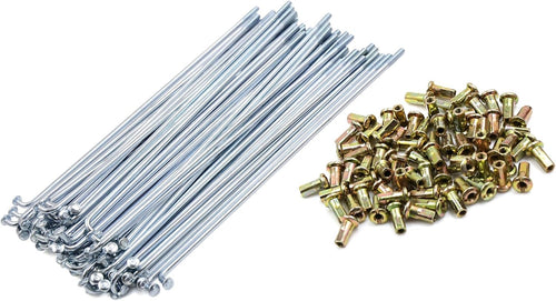 Partuto 72 Pcs Universal Wheel Plated Spoke - Metal Silver Tone Gold Tone