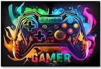 Gaming Area Rug Non-Slip Colourful Game Controller Carpet 47.3" x 63"