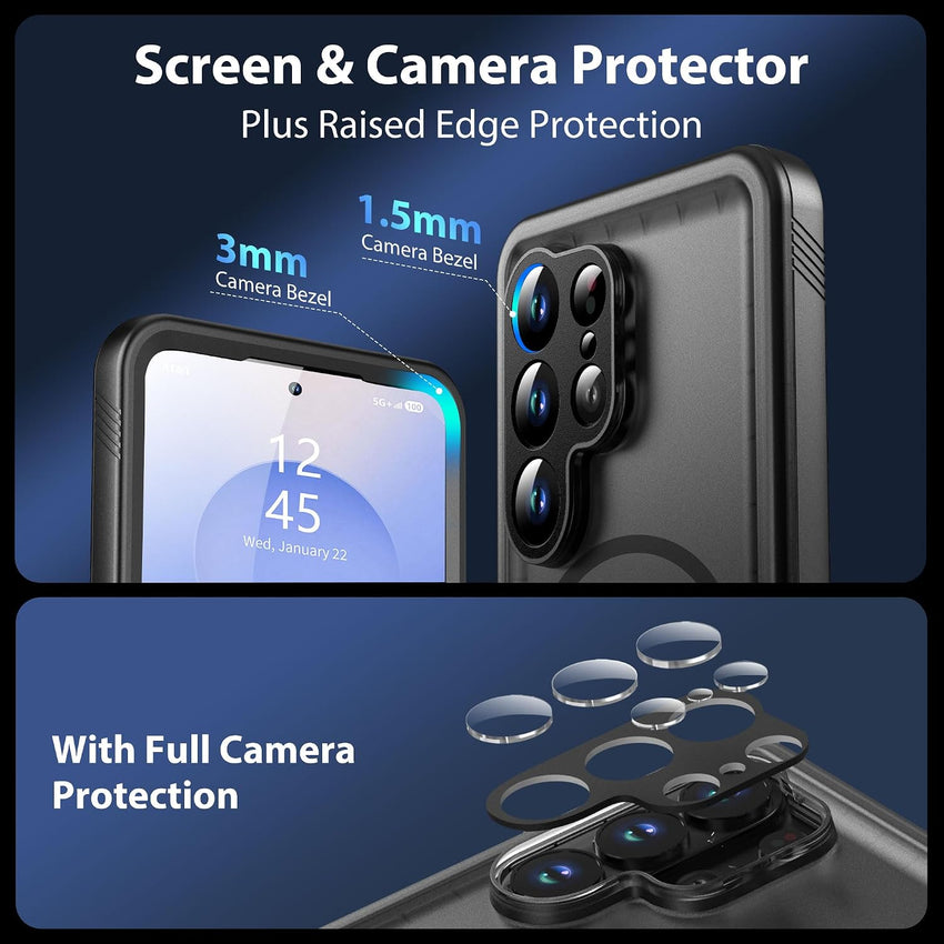 Magnetic Full-Body Case Samsung Galaxy S26 Ultra IP68 Shockproof 360Â° Protector Black
