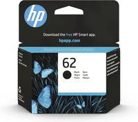 HP 62 Black Original Ink Cartridge | Compatible with HP OfficeJet 5700, HP Envy 5500, 5600, 7600, yield 200 pages (C2P04AE)
