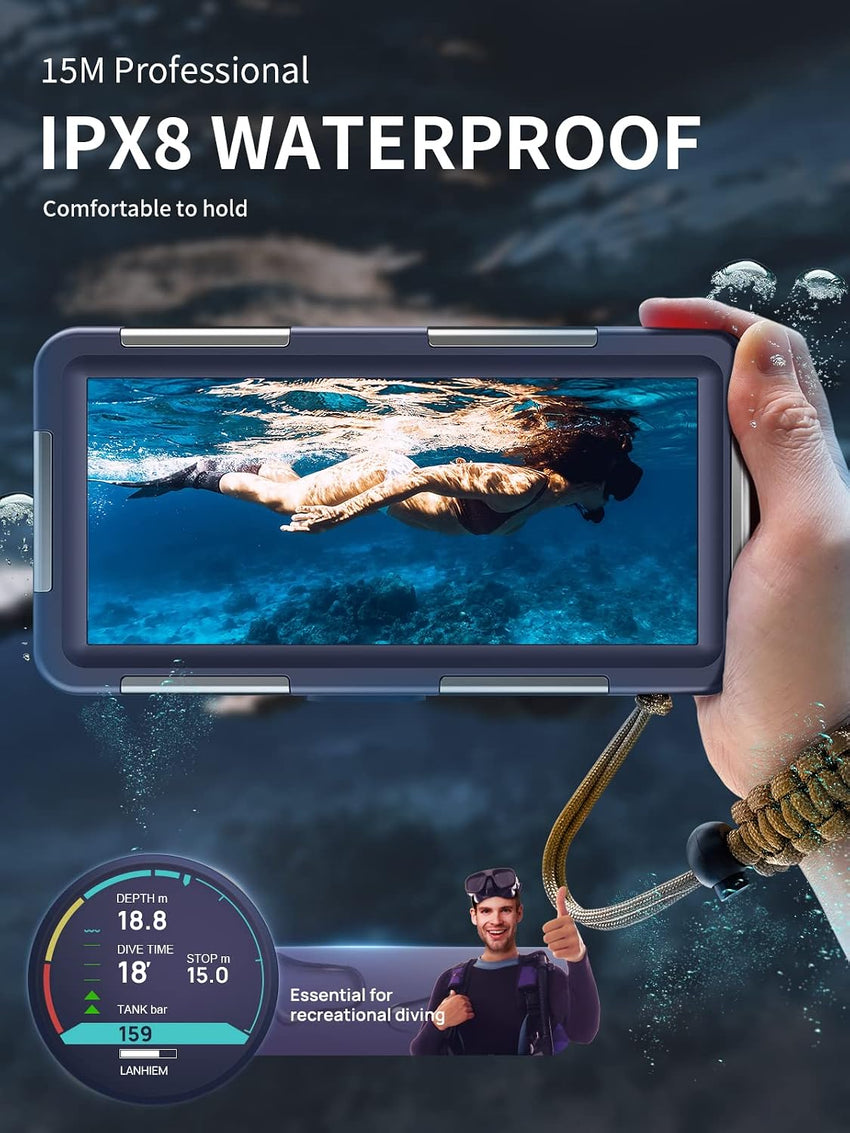 Universal Waterproof Dive Phone Case Underwater Photo Video Snorkelling Surfing â Orange