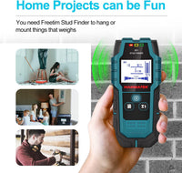 HANMATEK Stud Finder SF1 Wall Scanner 4 in 1 Electronic Stud Sensor with Depth Tracker, Unit Change, for Wood, Metal, Cables, Circuits Detect in Walls