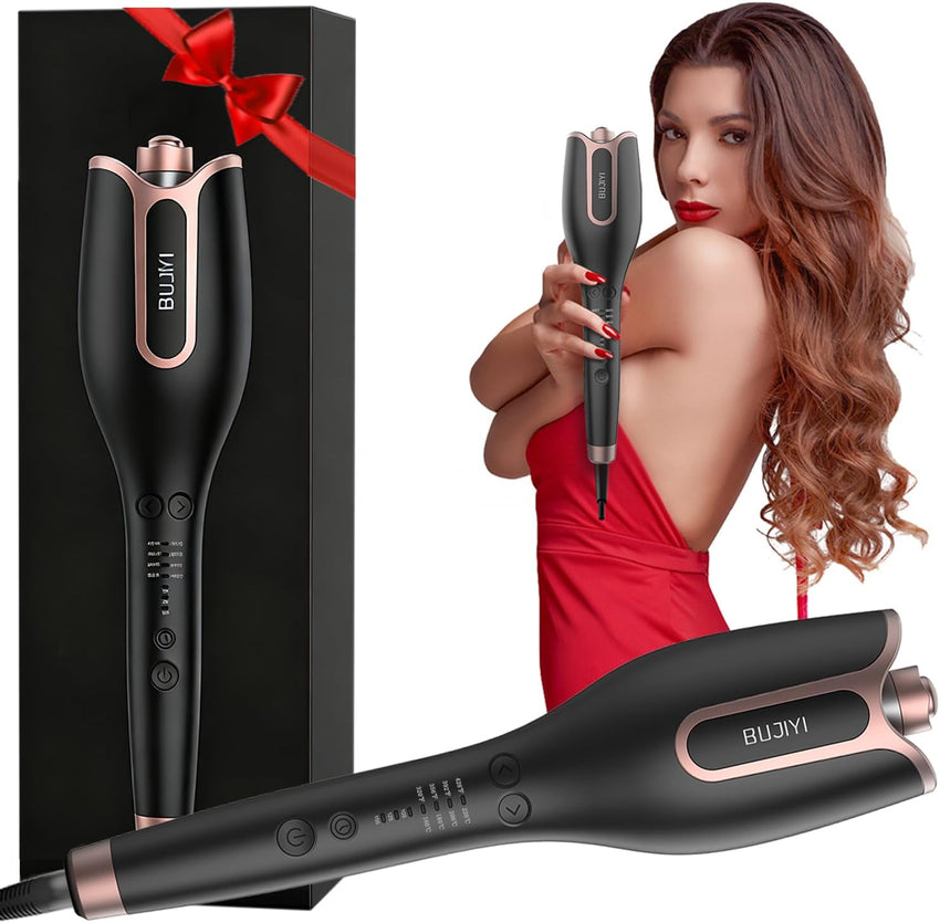 Hair Curler Wand 4 Temp 3 Timers Ceramic Professional Salon Gold