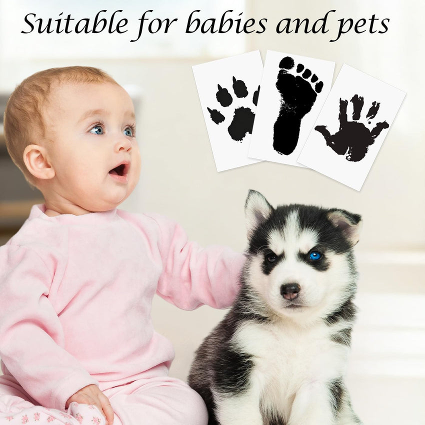 Baby Hand & Footprint Kit with Ink Pads and Cards Ã¢ÂÂ Keepsake Gift Set Black