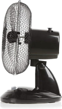 Signature 9â 2 Speed Desk Fan with Oscillation, Adjustable Tilt, Black, S40008B