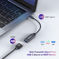 RayCue USB C to HDMI Adapter, 4K USB Type-C to HDMI Adapter ï¼Thunderbolt 3/4ï¼ Compatible with iPhone 15 Pro/Max, MacBook Pro/Air, iPad Pro/Air, Samsung Galaxy S9/S8, Surface Book 2, XPS, and More